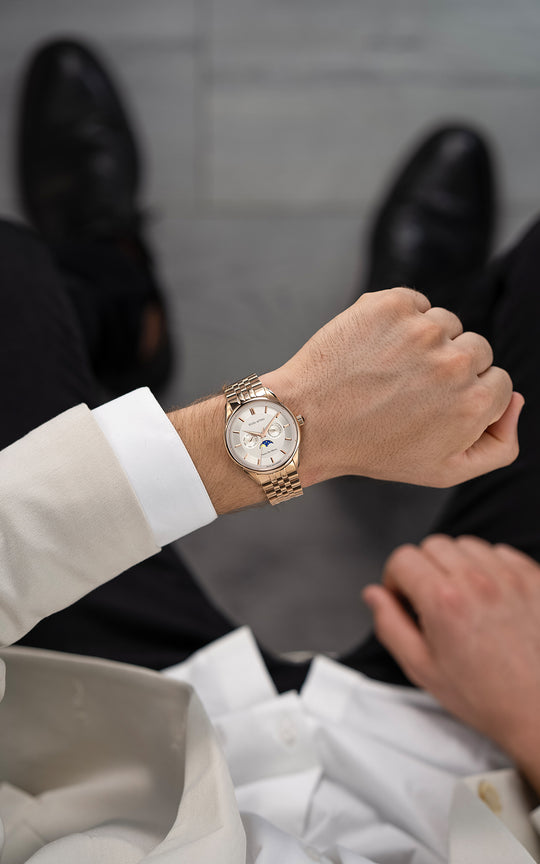 Piazza San Marco di Venezia / President Bracelet, Rose Gold Color, Swiss Movement