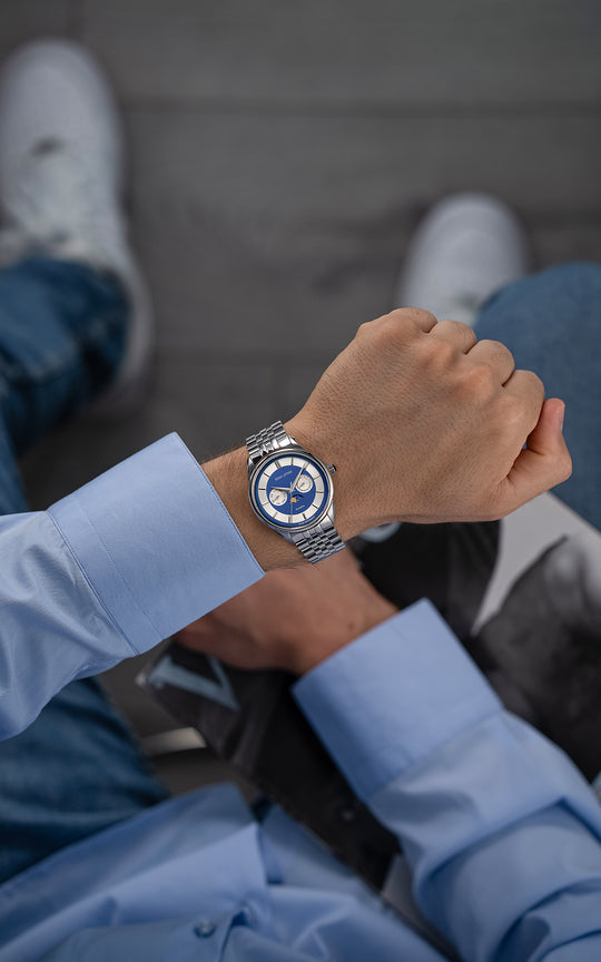 Portofino / President Bracelet, Silver Color, Swiss Movement