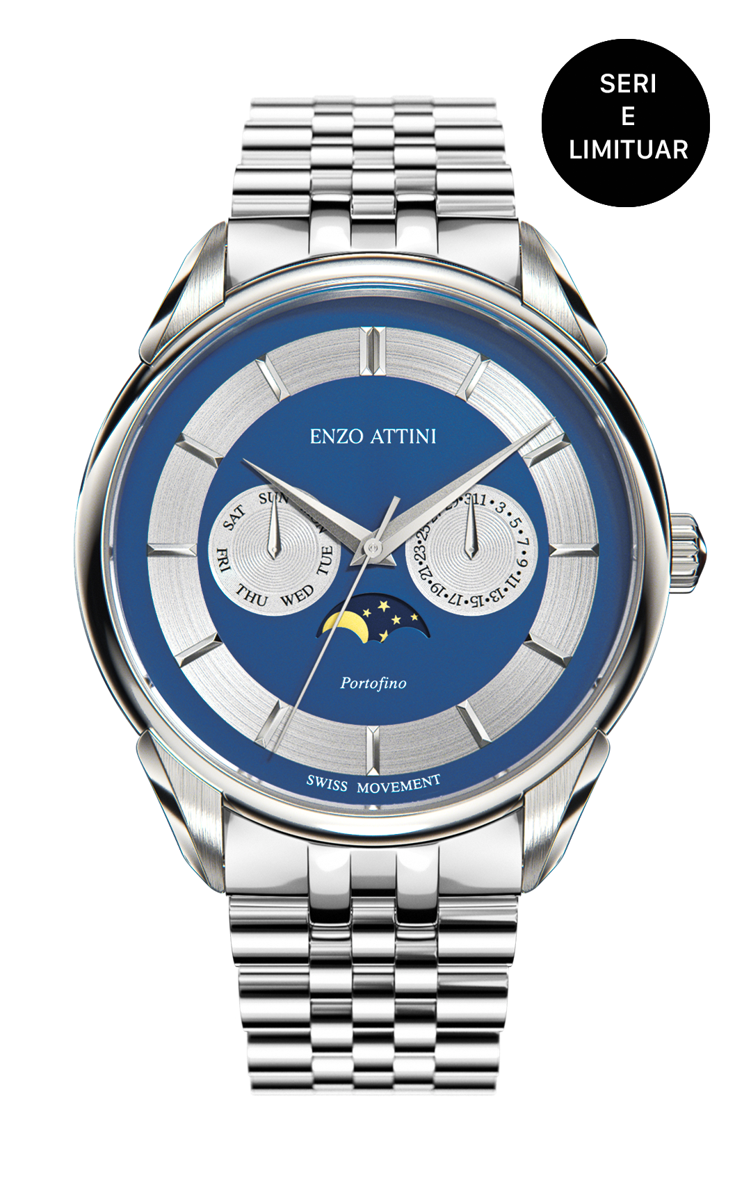 Portofino / President Bracelet, Silver Color, Swiss Movement