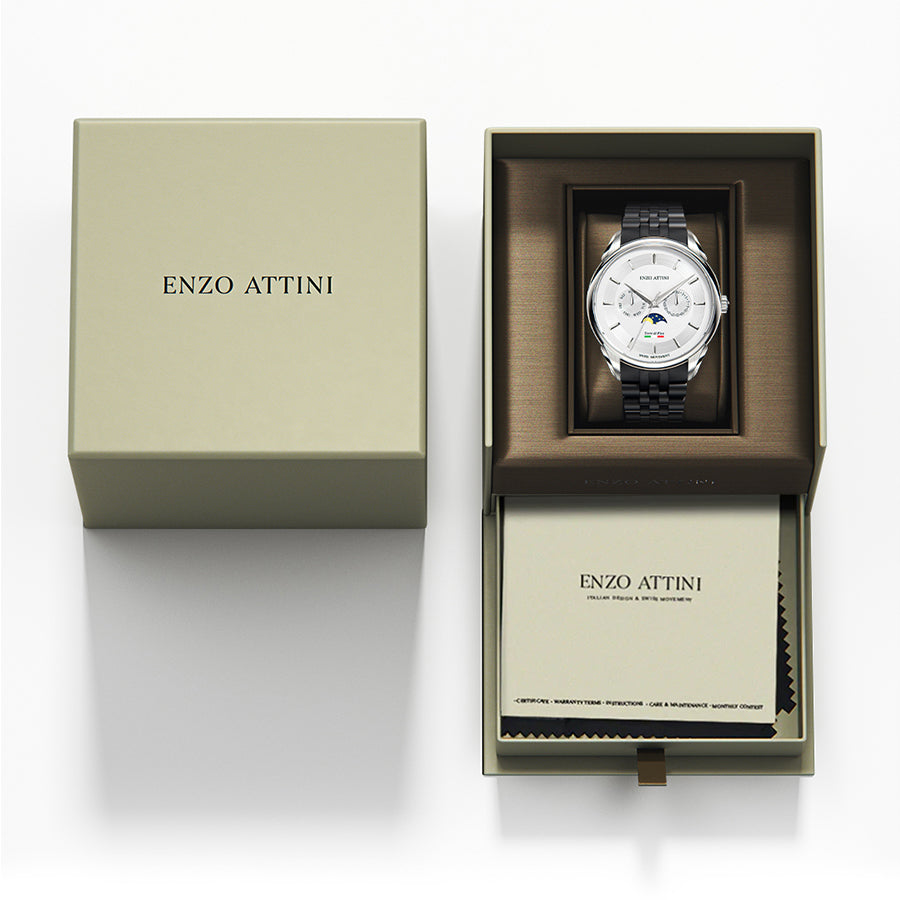 Torre di Pisa / President Bracelet, Black Color, Swiss Movement