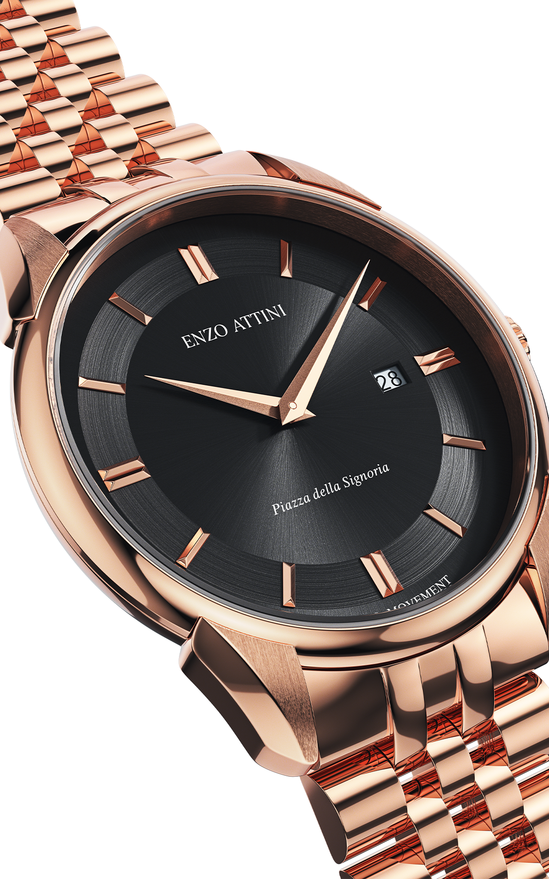Piazza della Signoria / President Bracelet, Rose Gold Color, Swiss Movement