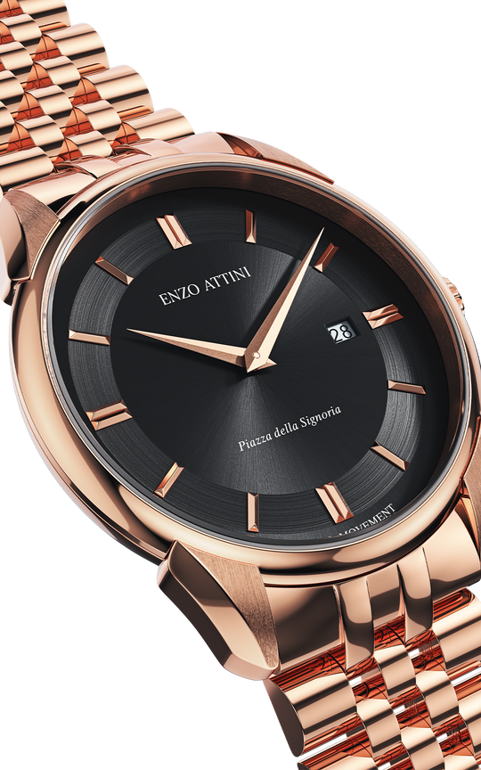 Piazza della Signoria / President Bracelet, Rose Gold Color, Swiss Movement