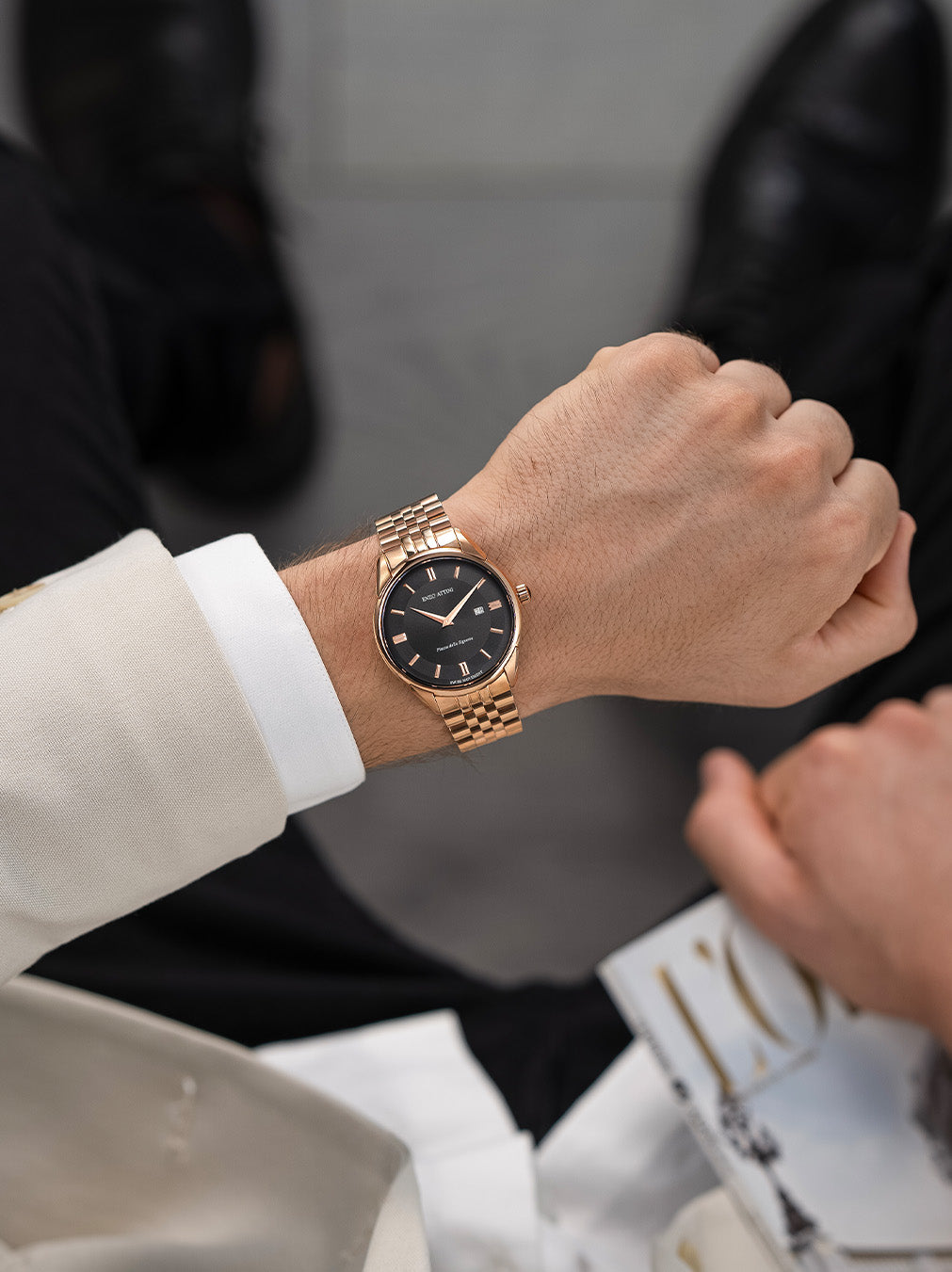 Piazza della Signoria / President Bracelet, Rose Gold Color, Swiss Movement