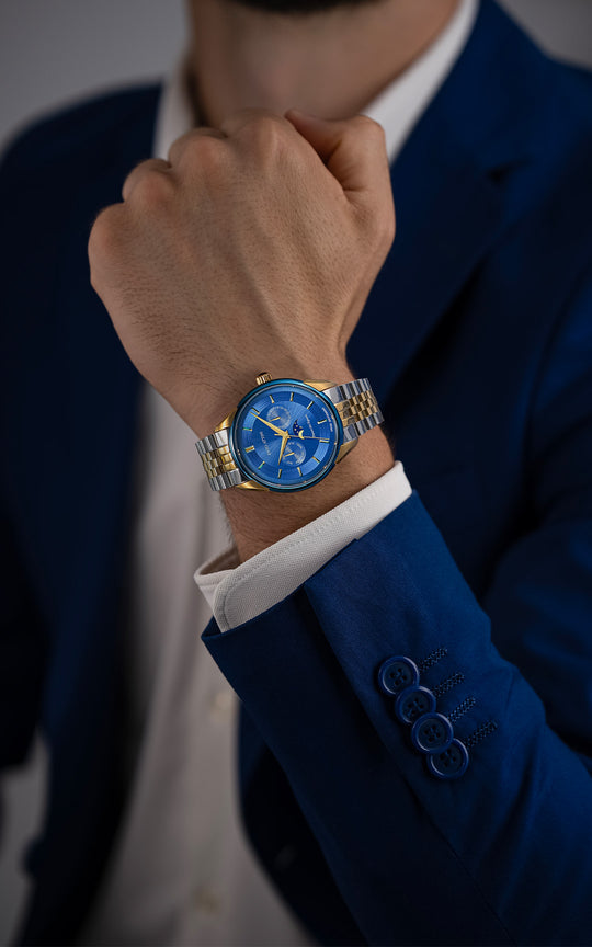 Piazza dei Signori / President Bracelet, Silver & Gold Color, Swiss Movement