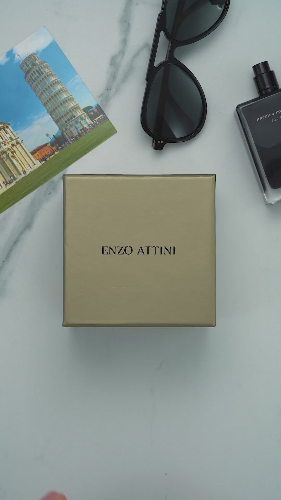 Torre di Pisa / President Bracelet, Black Color, Swiss Movement
