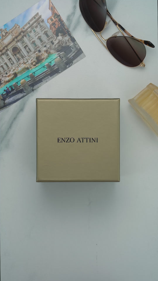 Fontana di Trevi, Roma / President Bracelet, Silver & Gold Color, Swiss Movement