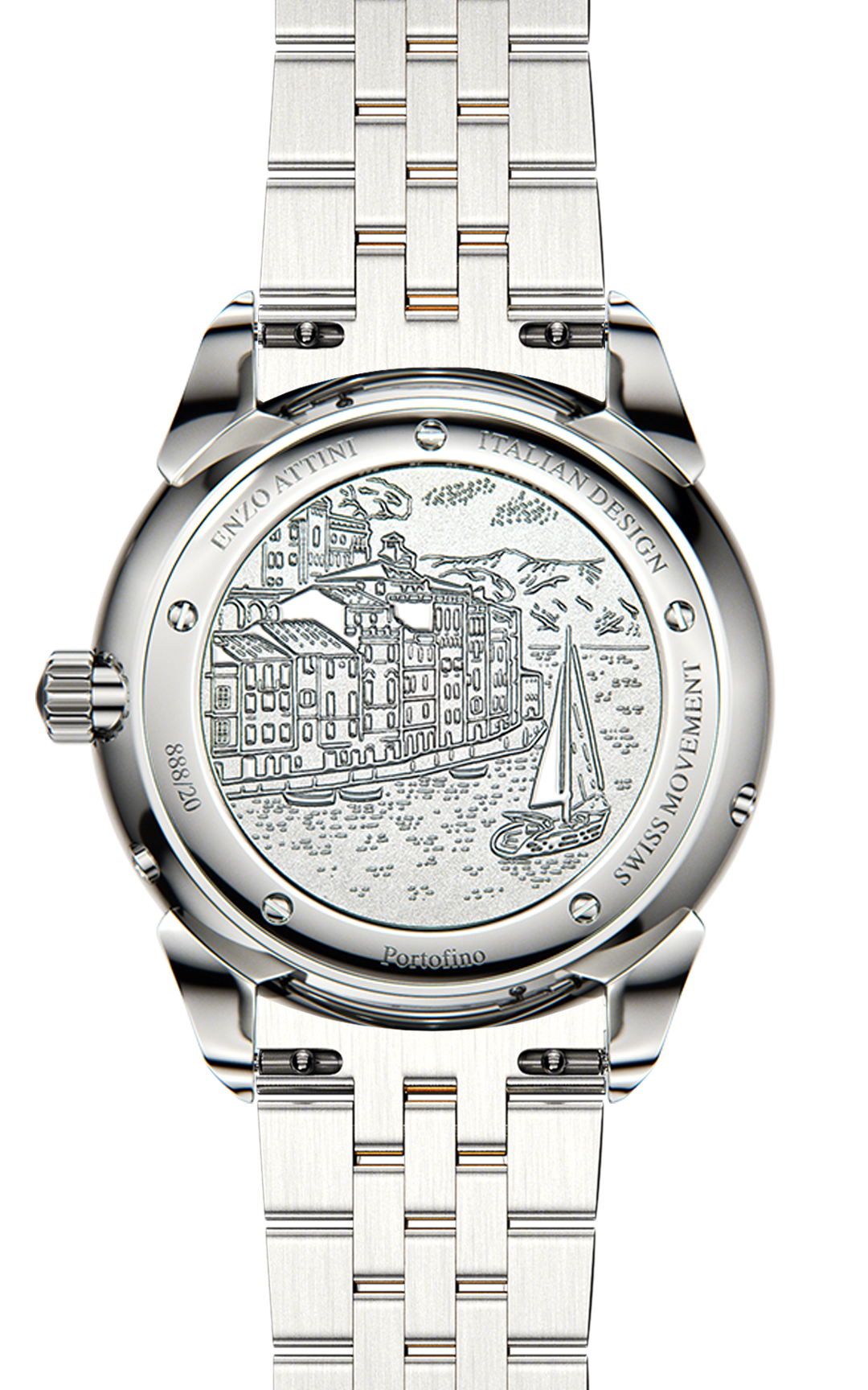Portofino / President Bracelet, Silver Color, Swiss Movement