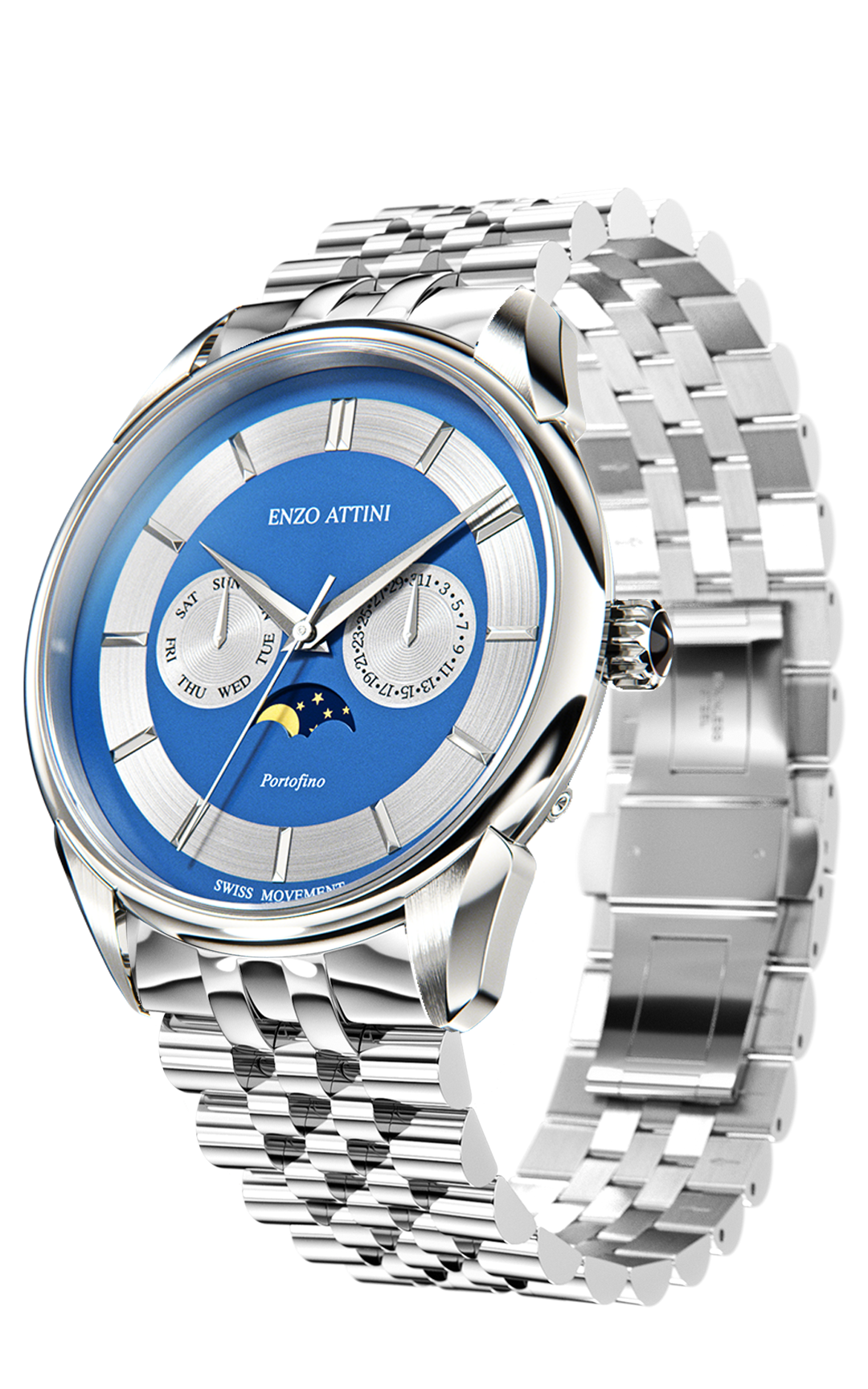 Portofino / President Bracelet, Silver Color, Swiss Movement