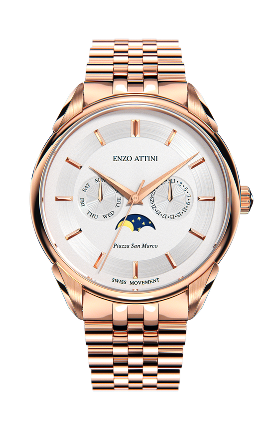 Piazza San Marco di Venezia / President Bracelet, Rose Gold Color, Swiss Movement