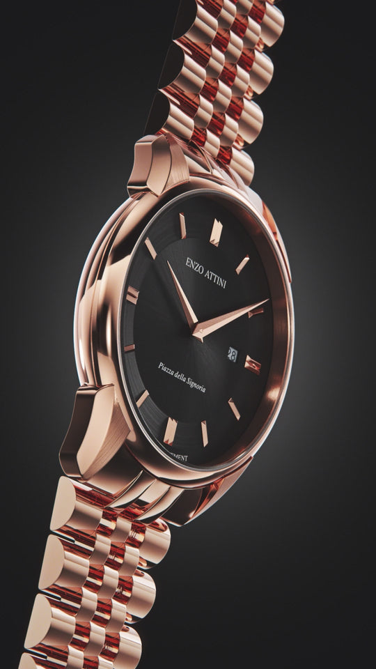 Piazza della Signoria / President Bracelet, Rose Gold Color, Swiss Movement