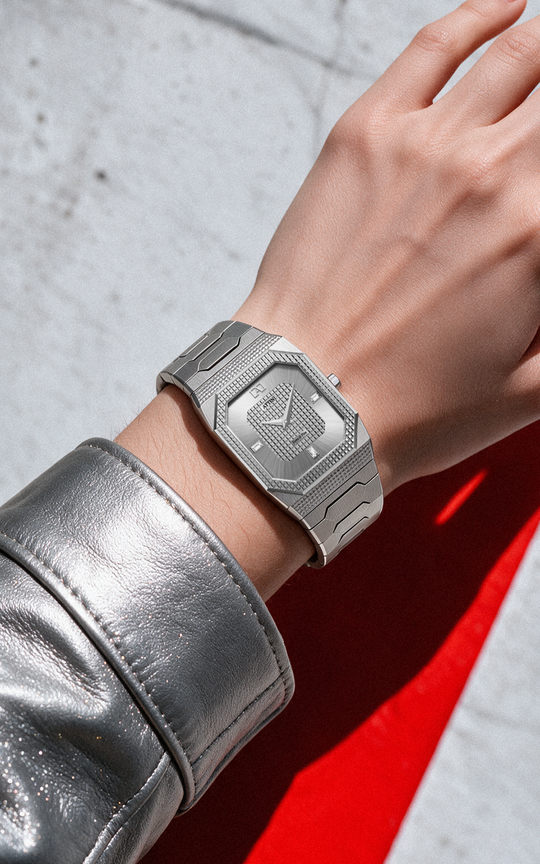 ATTINI - Torre di Pisa / Zirkon, Oyster Bracelet, Silver Color, Swiss Parts, 27.
