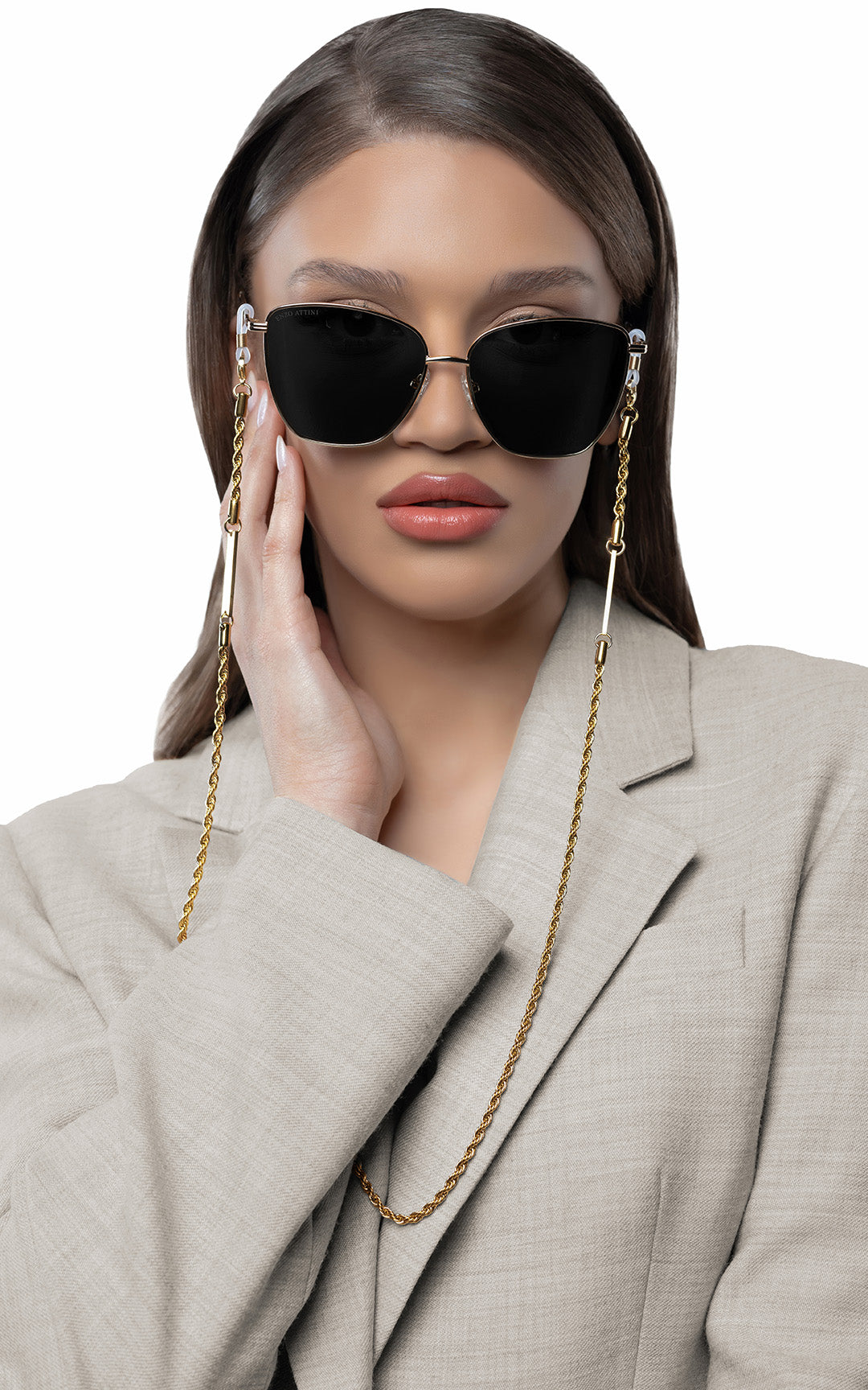 Louvre Museum / Tortoise & Gold Color + Dark Black Lens.