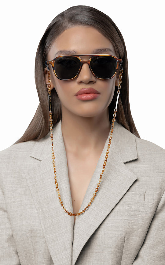 Syze Enzo Attini - Piazza del Duomo / Light Brown + Dark Black Lens. Për femra