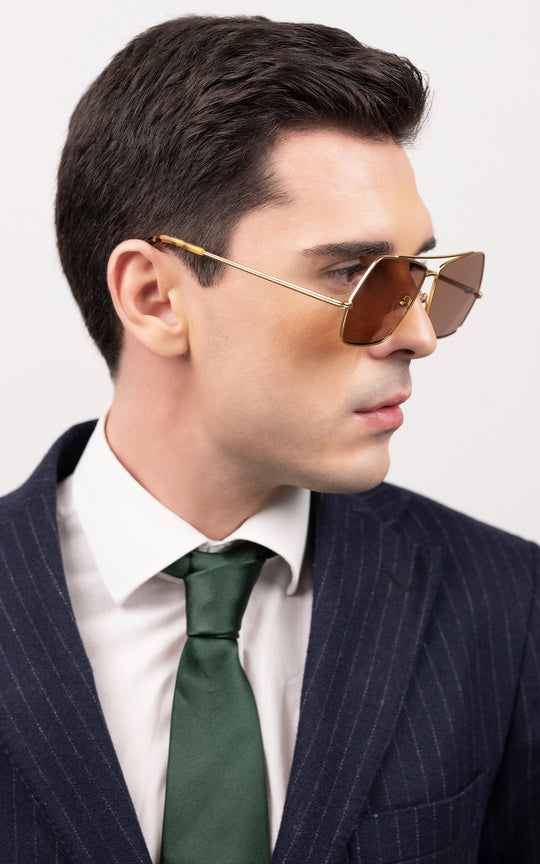 Syze Enzo Attini - Lake Geneva / Tortoise & Gold Color + Brown Lens - Për meshkuj