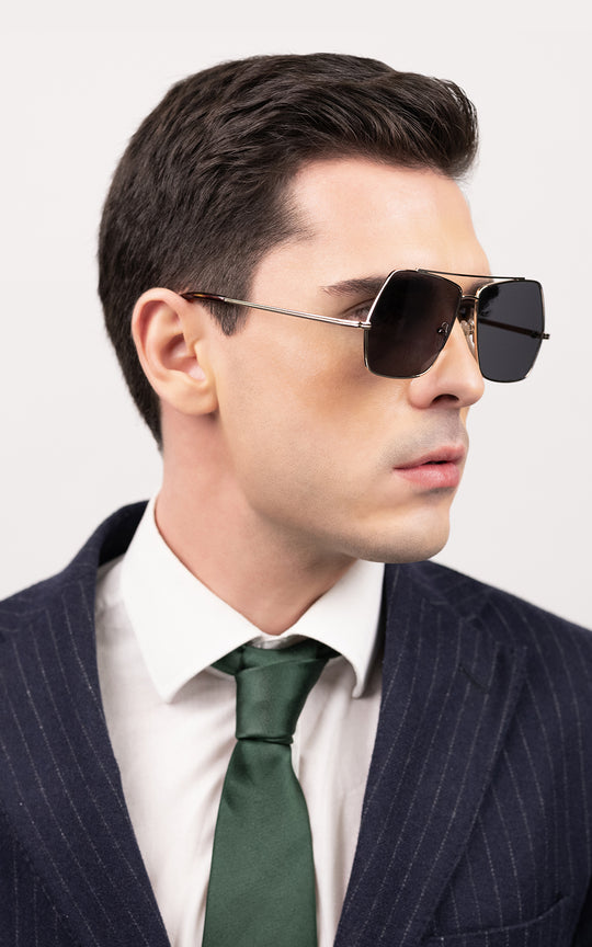 Syze Enzo Attini - Lake Geneva / Tortoise & Gold Color + Dark Black Lens - Për meshkuj