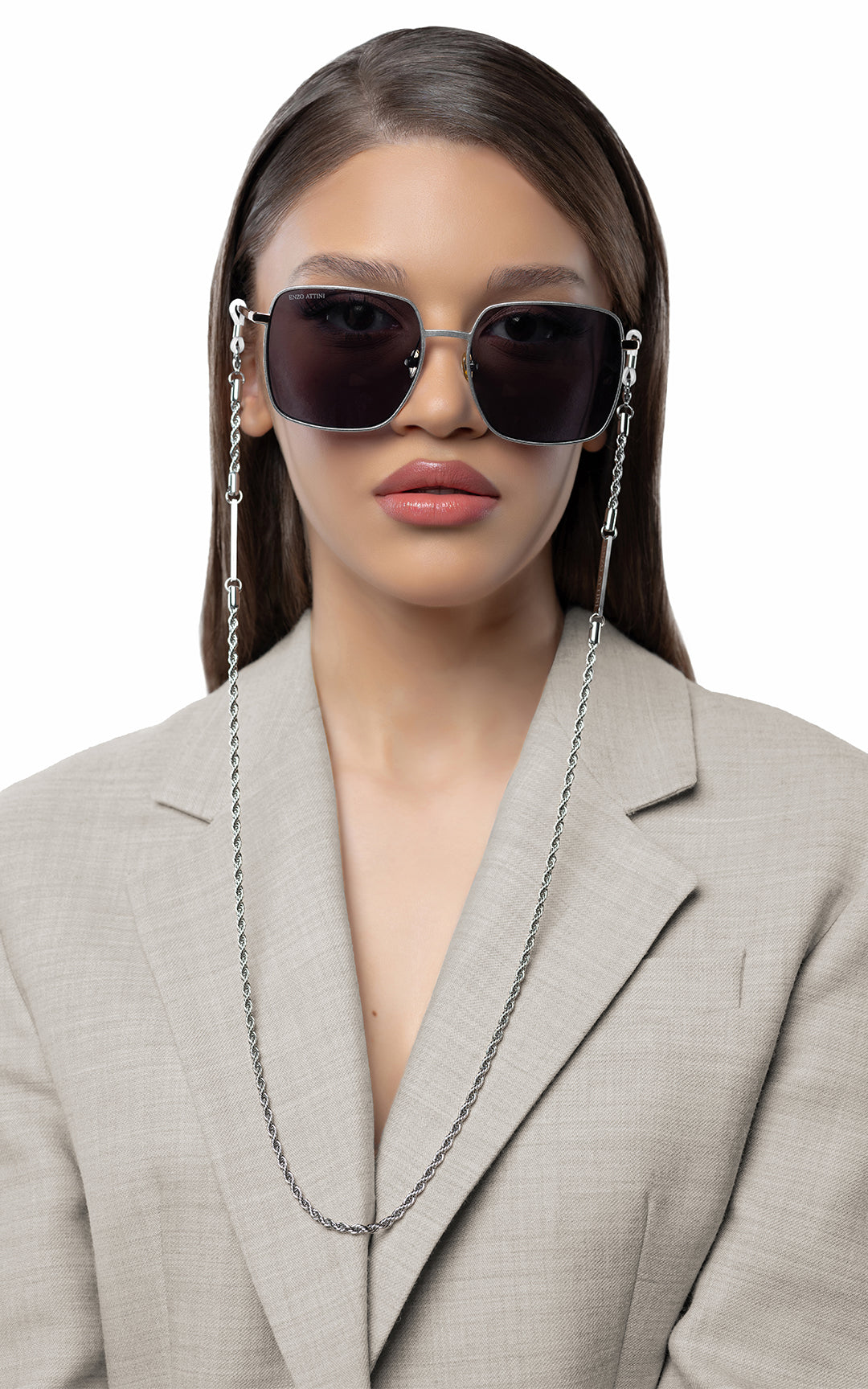Charles Bridge / Silver & Rose Gold Color + Dark Black Lens.