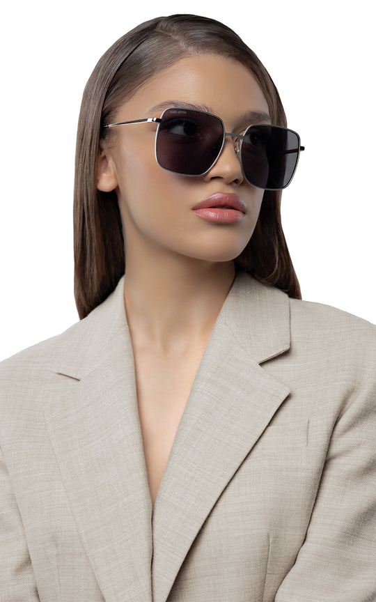 Charles Bridge / Silver & Rose Gold Color + Dark Black Lens.
