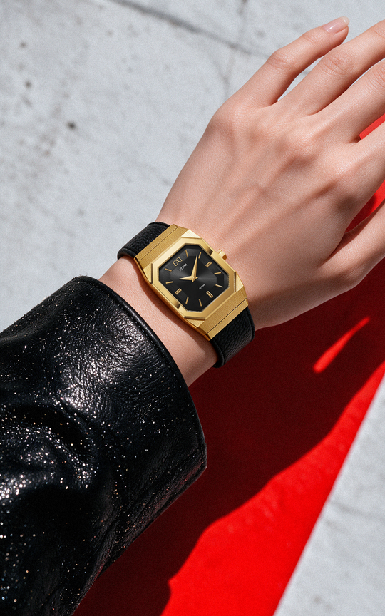ATTINI - La Scala / Leather Strap, Black Color, Swiss Parts, 27.