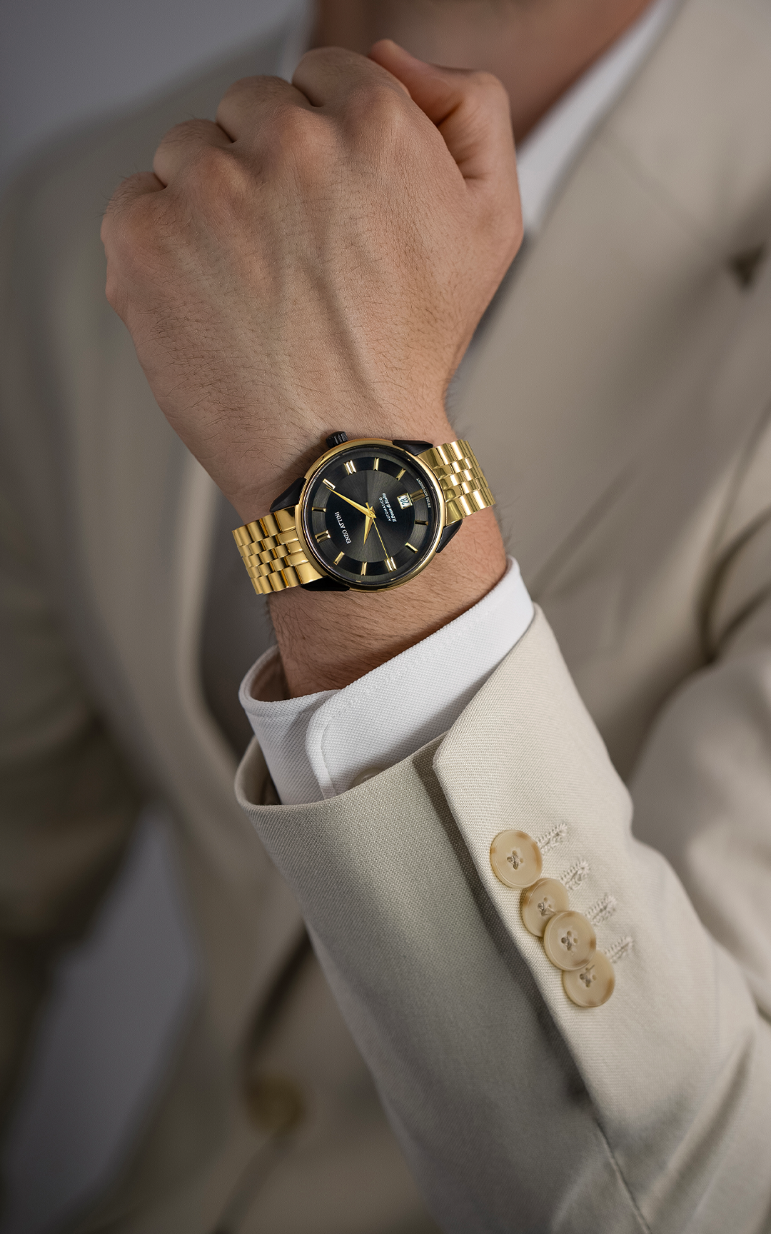 il Ponte di Rialto Automatic / President Bracelet, Gold Color, Swiss Movement