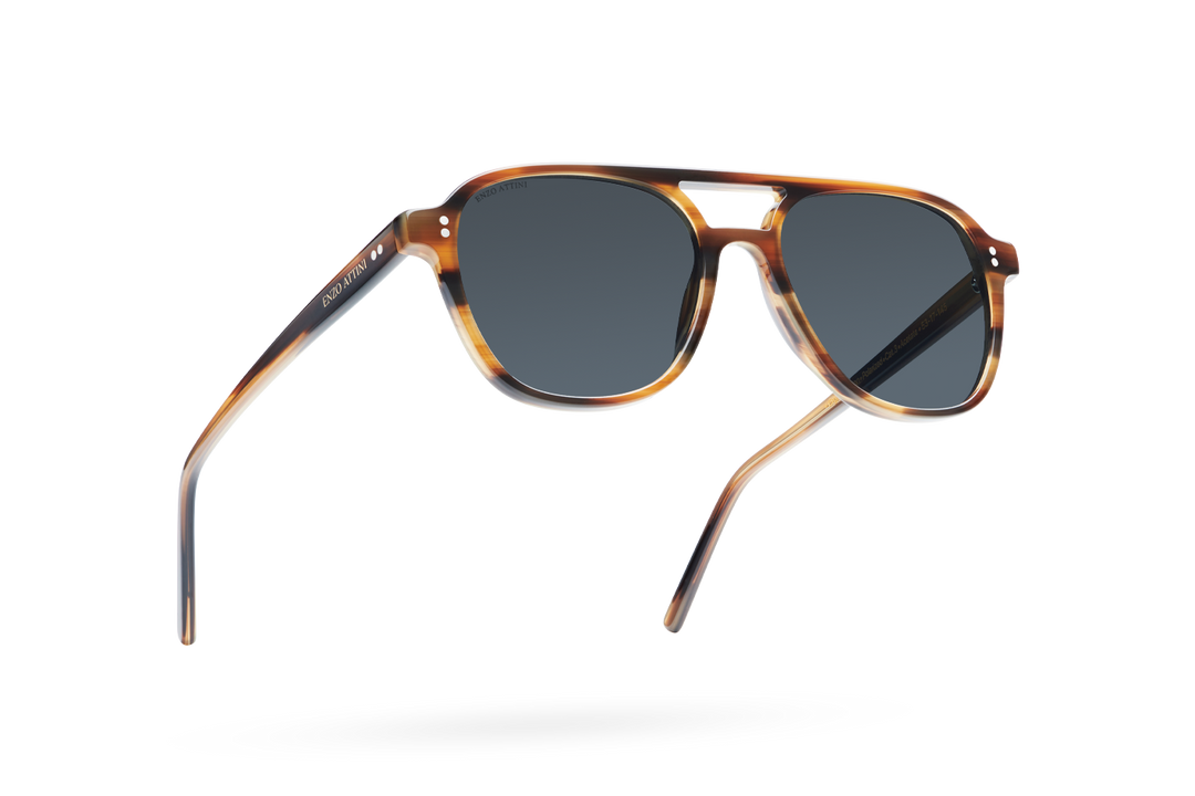 Syze Enzo Attini - Piazza del Duomo / Light Brown + Dark Black Lens. Për femra