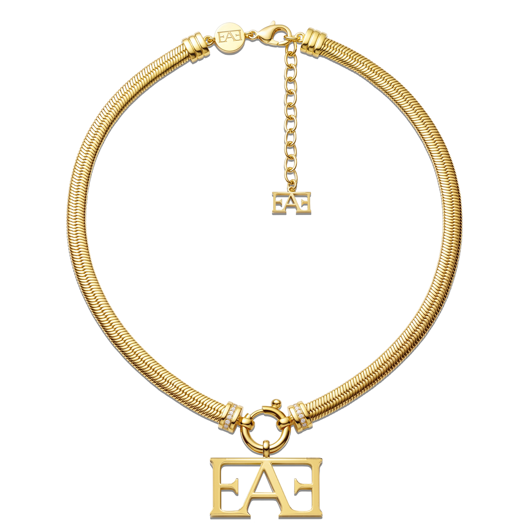 Monogram Snake Chain Necklace / Varëse.