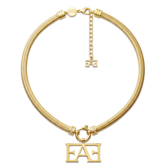Monogram Snake Chain Necklace / Varëse.