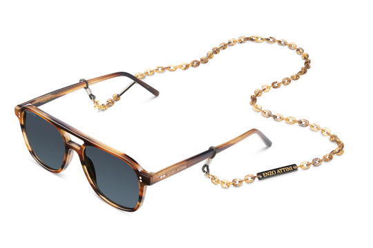 Syze Enzo Attini - Piazza del Duomo / Light Brown + Dark Black Lens. Për femra