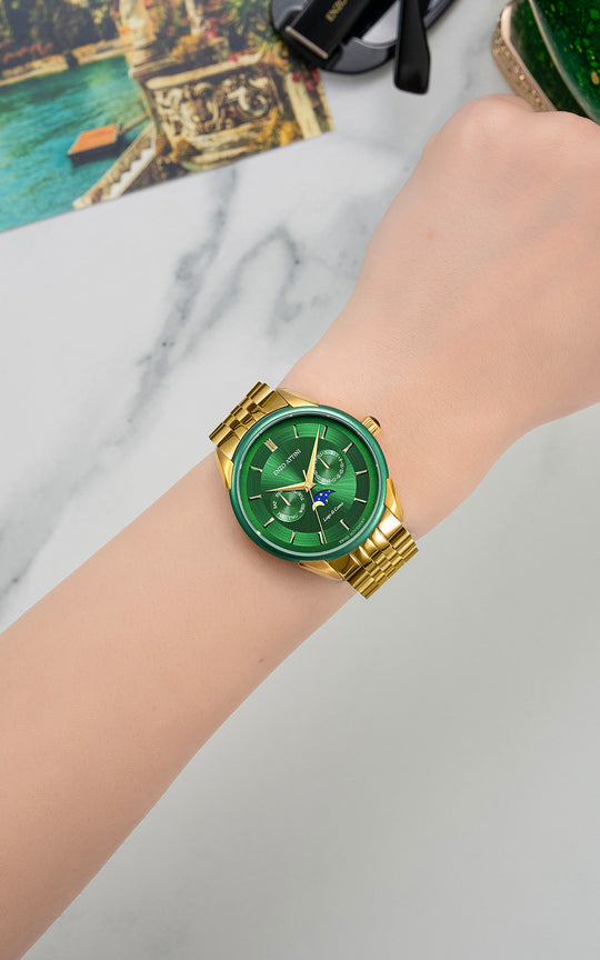 Lago di Como / President Bracelet, Gold Color, Swiss Movement.
