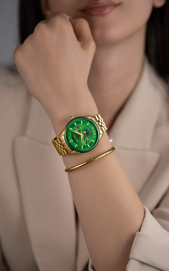 Lago di Como / President Bracelet, Gold Color, Swiss Movement.