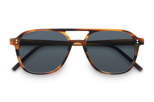 Syze Enzo Attini - Piazza del Duomo / Light Brown + Dark Black Lens. Për femra