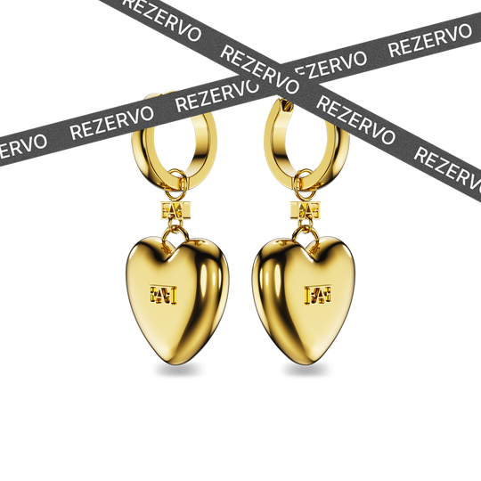 Heart Charm Hoop Earrings