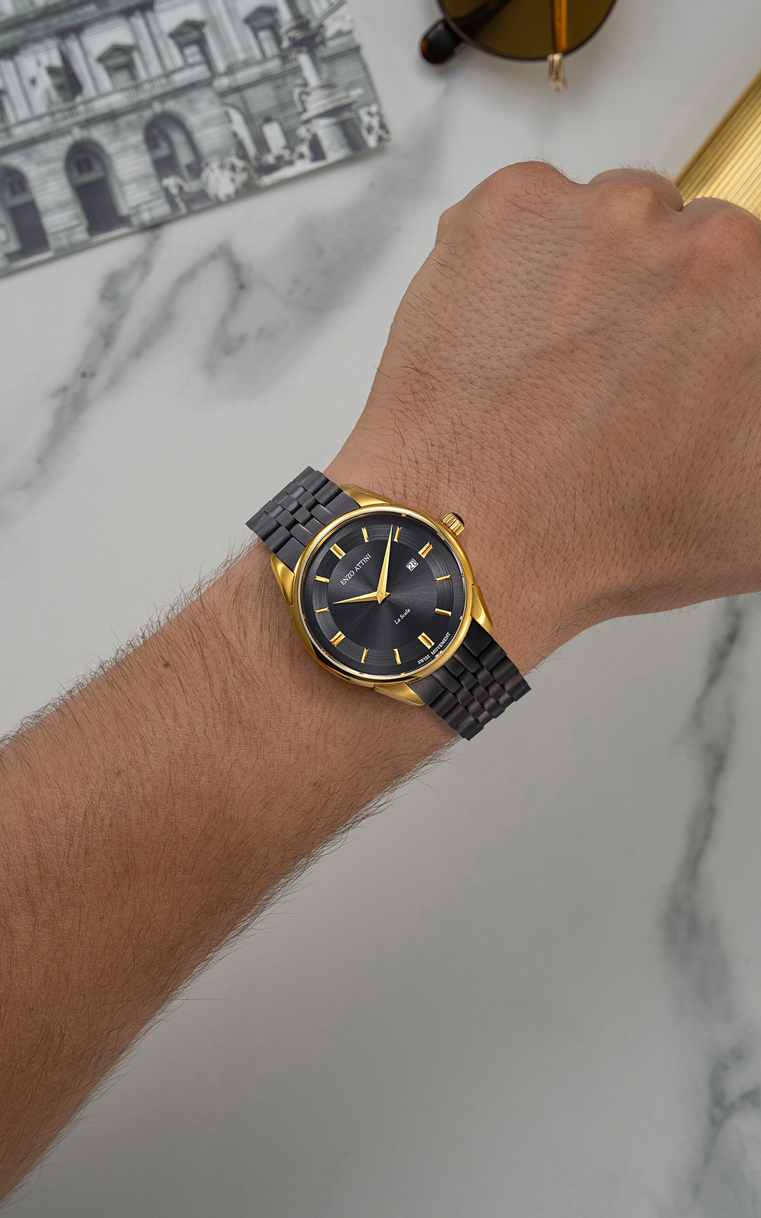 La Scala / President Bracelet, Black Color, Swiss Movement