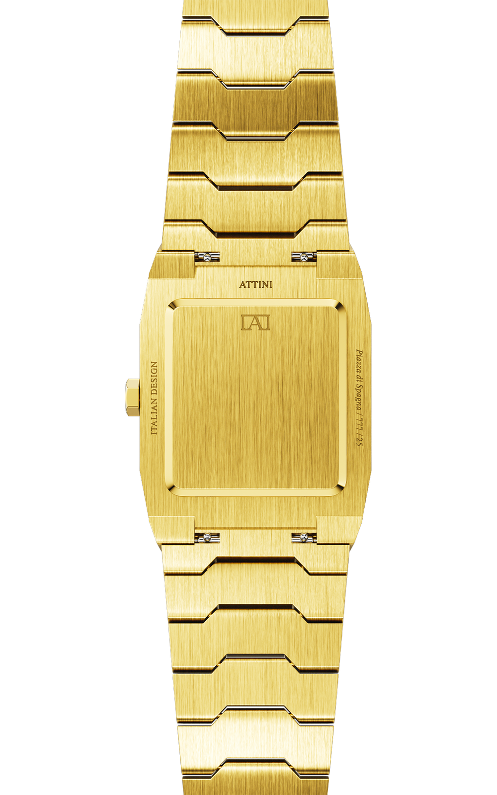 ATTINI - Piazza di Spagna, Roma / Oyster Bracelet, Gold Color, Swiss Movement - Enzo Attini