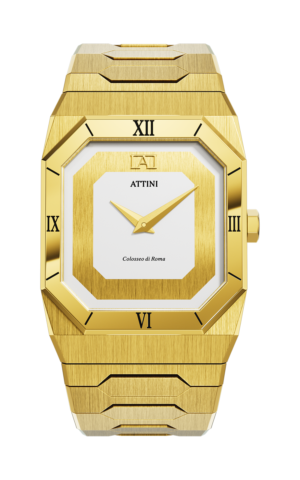 ATTINI - Colosseo di Roma / Oyster Bracelet, Gold Color, Swiss Movement