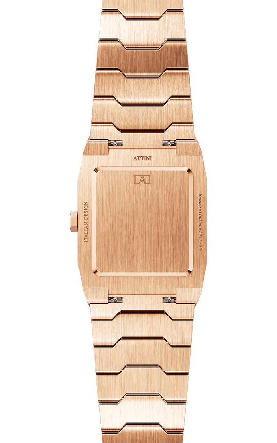 ATTINI - Romeo e Giulietta, Verona / Oyster Bracelet, Rose Gold Color, Swiss Movement. - Enzo Attini