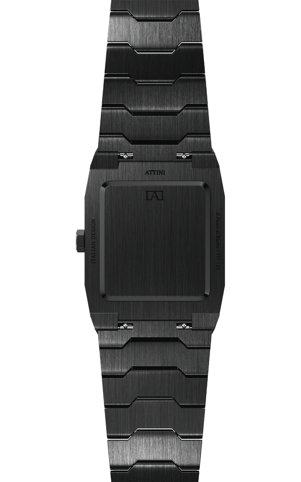 ATTINI - Il Ponte di Rialto, Venezia / Oyster Bracelet, Black Color, Swiss Movement - Enzo Attini