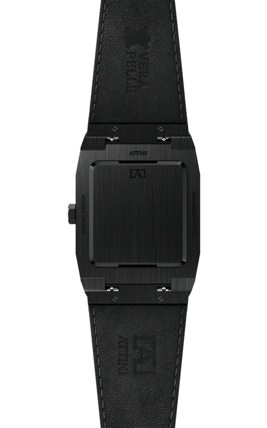 ATTINI - Ponte Vecchio, Firenze / Leather Strap (croc pattern), Black Color, Swiss Movement