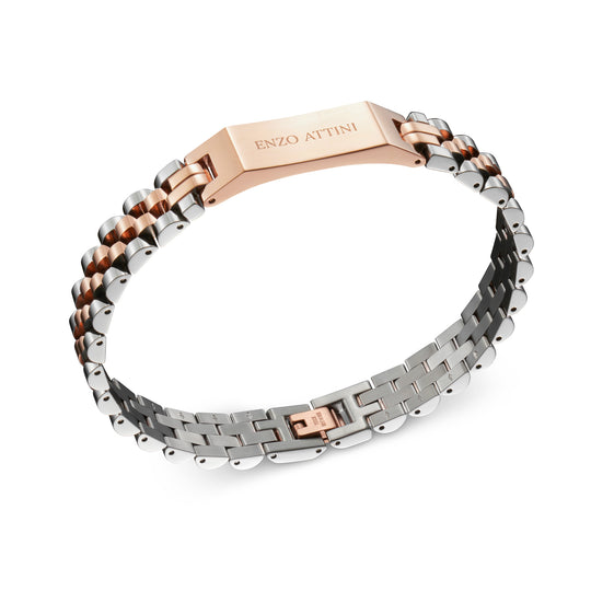 Romeo e Giulietta  - President Bracelet / Silver & Rose Gold.