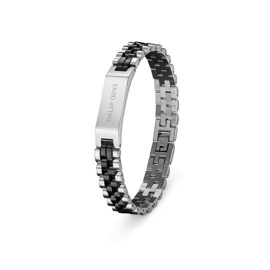 Piazza Navona - President Bracelet / Silver & Black.