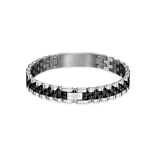 Piazza Navona - President Bracelet / Silver & Black.