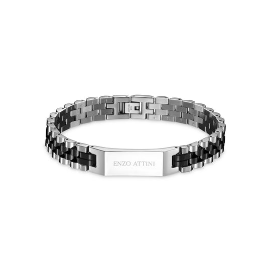 Piazza Navona - President Bracelet / Silver & Black.