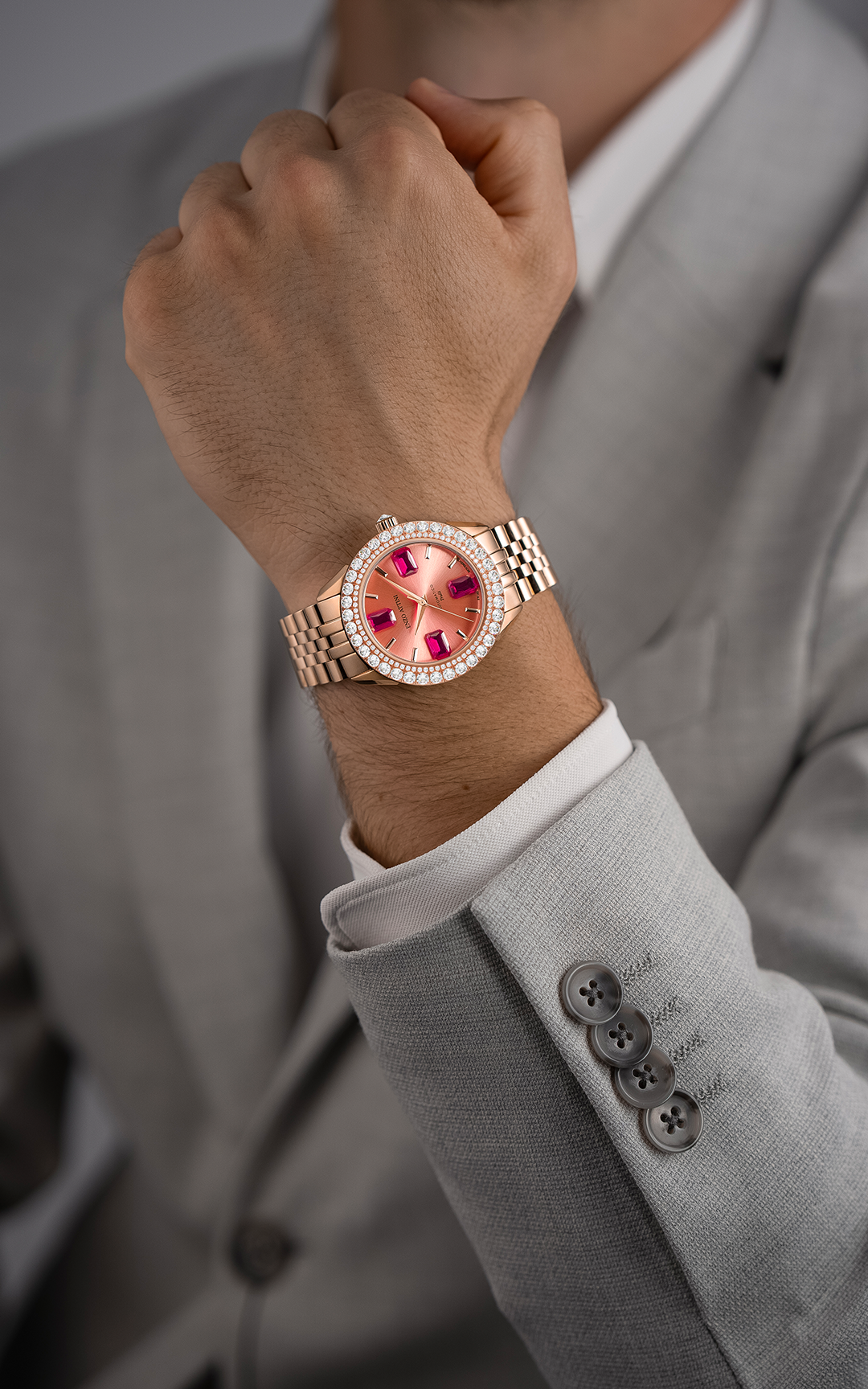 Trulli Automatic / President Bracelet, Rose Gold Color, Swiss Movement