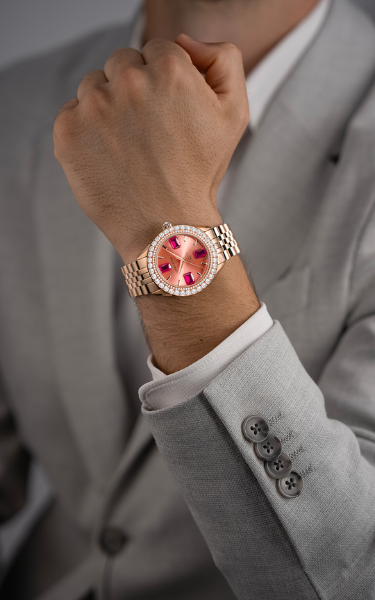 Trulli Automatic / President Bracelet, Rose Gold Color, Swiss Movement