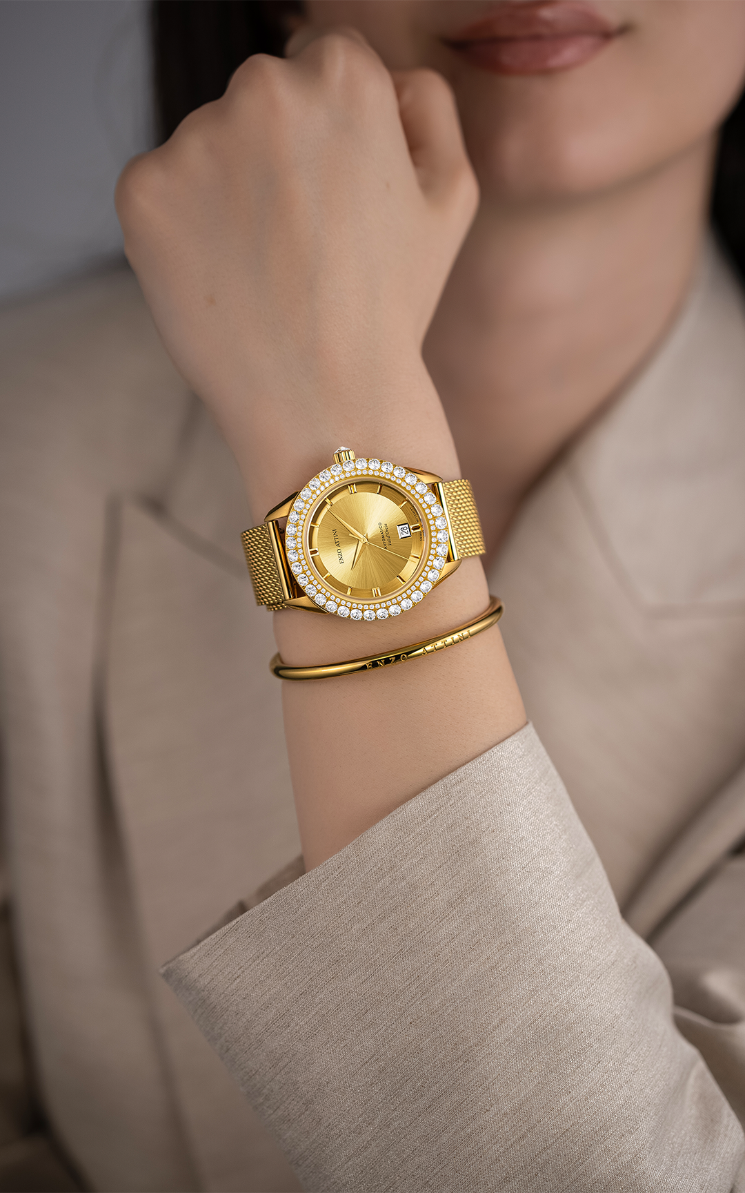 "Val d'Orcia "Automatic - Mesh Strap  / Swiss Movement.