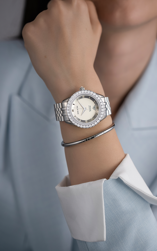 Torre di Pisa Automatic / President Bracelet, Silver Color, Swiss Movement.