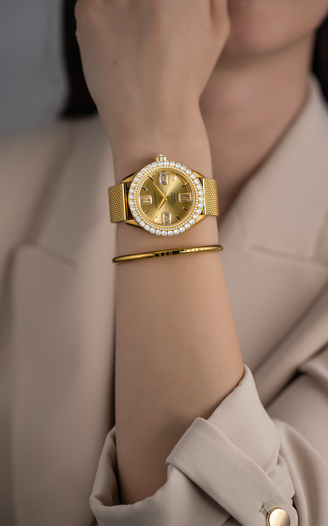 Val d'Orcia Automatic / Mesh Strap, Swiss Movement.