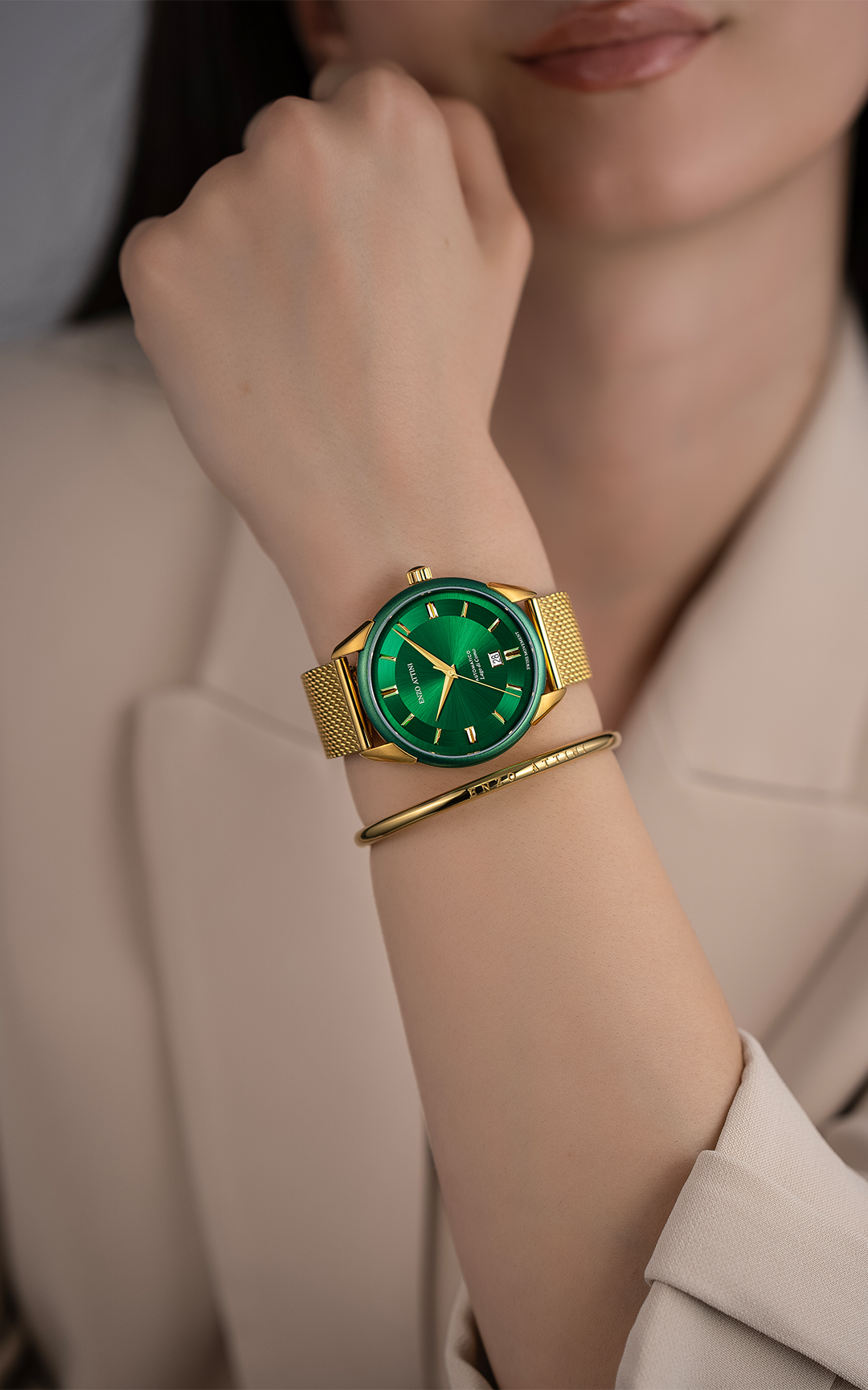 "Lago di Como" Automatic  - Mesh Strap / Swiss Movement.