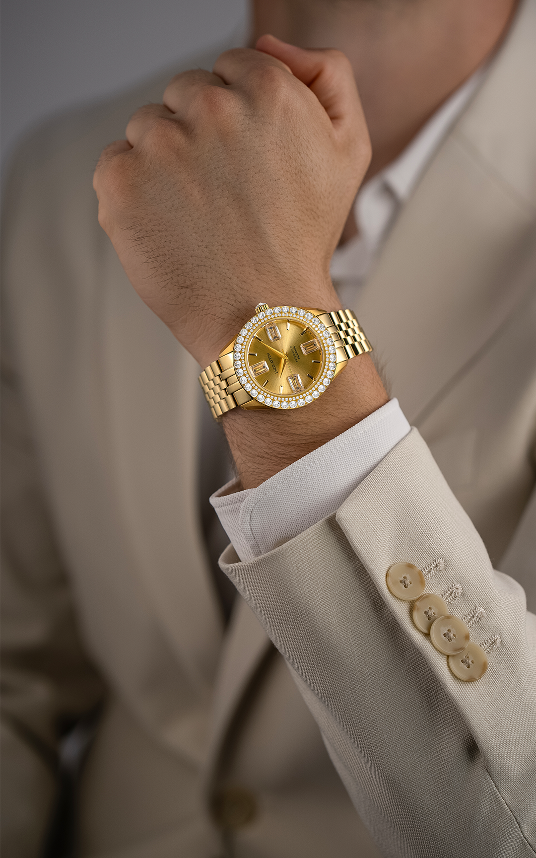 Val d'Orcia Automatic / President Bracelet, Gold Color, Swiss Movement