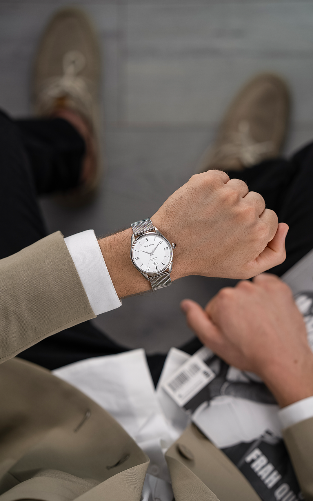 Torre di Pisa Automatic / Mesh Strap, Swiss Movement