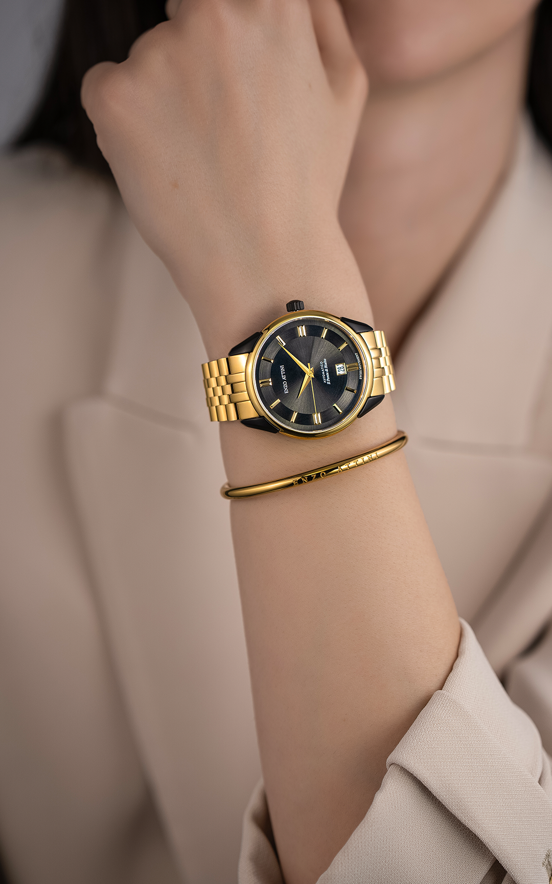 il Ponte di Rialto Automatic / President Bracelet, Gold Color, Swiss Movement.